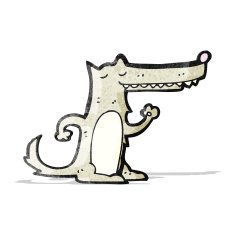 Cartoon Wolf N29