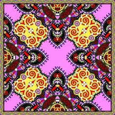 Traditional ornamental floral paisley bandanna N80