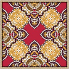 Traditional ornamental floral paisley bandanna N81
