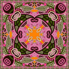 Traditional ornamental floral paisley bandanna N83
