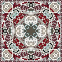 Traditional ornamental floral paisley bandanna N84