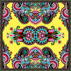 Traditional ornamental floral paisley bandanna N88
