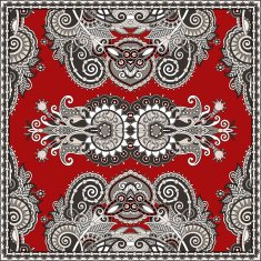 Traditional ornamental floral paisley bandanna N89