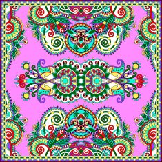 Traditional ornamental floral paisley bandanna N91