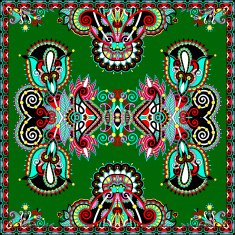 Traditional ornamental floral paisley bandanna N93