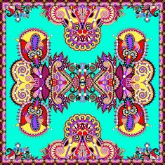 Traditional ornamental floral paisley bandanna N95