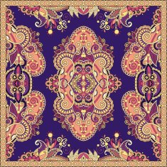 Traditional ornamental floral paisley bandanna N98