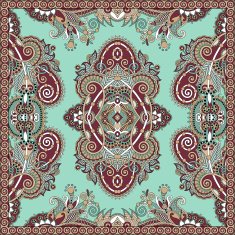 Traditional ornamental floral paisley bandanna N100