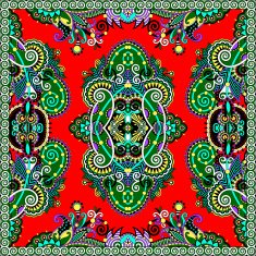 Traditional ornamental floral paisley bandanna N101