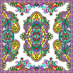 Traditional ornamental floral paisley bandanna N102