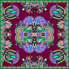 Traditional ornamental floral paisley bandanna N104