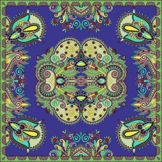 Traditional ornamental floral paisley bandanna N106