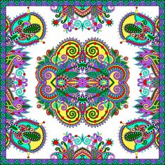 Traditional ornamental floral paisley bandanna N107