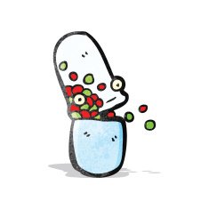 cartoon painkiller pill N2
