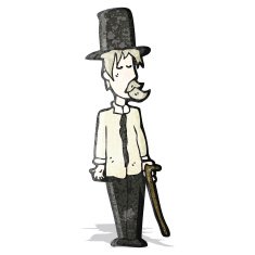 cartoon posh tramp