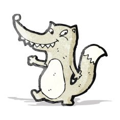 Cartoon Wolf N31