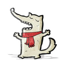 Cartoon Wolf N32