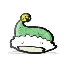 cartoon green christmas hat N2