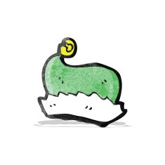 cartoon green christmas hat N3