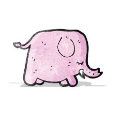 cartoon pink elephant N9