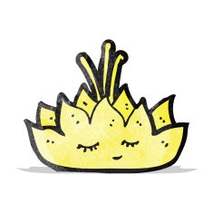 cartoon lotus flower character