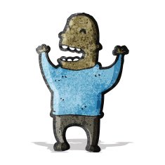 cartoon excited bald man N3