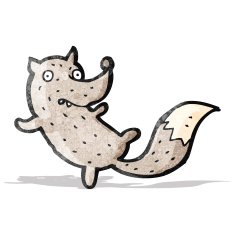 Cartoon Wolf N37