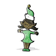 Cartoon Christmas Elf N34