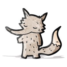 Cartoon Wolf N38