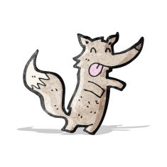 Cartoon Wolf N42