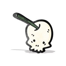 cartoon skull cherry