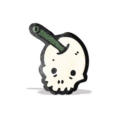 cartoon skull cherry N2