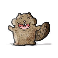 Cartoon Beaver N25
