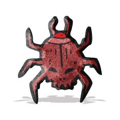 spooky cartoon beetle
