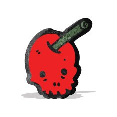 cartoon cherry skull