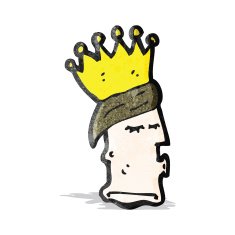 cartoon kings head