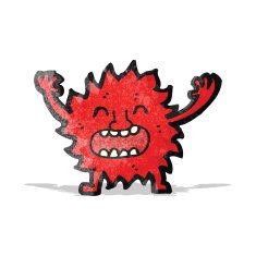 cartoon little furry monster N3