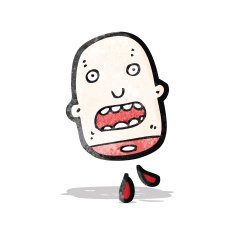 gross severed head cartoon N9