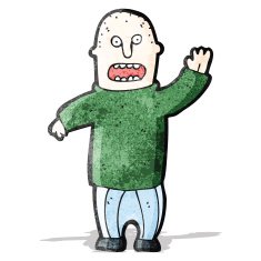cartoon nervous man N7