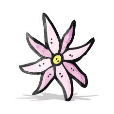 cartoon flower N77
