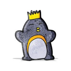 Cartoon Emperor Penguin N4