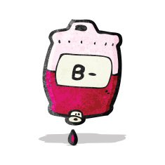 cartoon blood bag