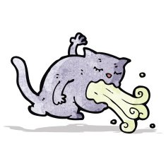cartoon belching cat N2