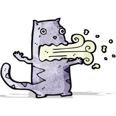 cartoon belching cat N3