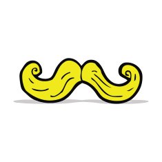 cartoon blond mustache