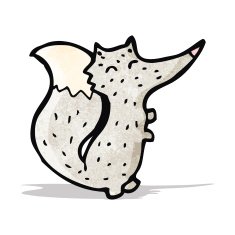 cartoon little wolf N4