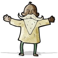 Cartoon Man With Impressive Beard N2