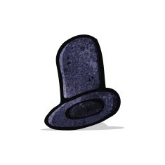 cartoon old top hat N5
