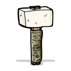 stone hammer cartoon