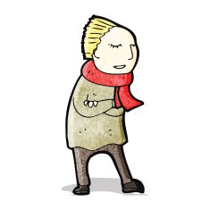 cartoon man in scarf N4